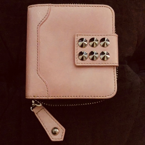 Be&D Handbags - Be&d Pink Leather Studded Zip Around Wallet 💕